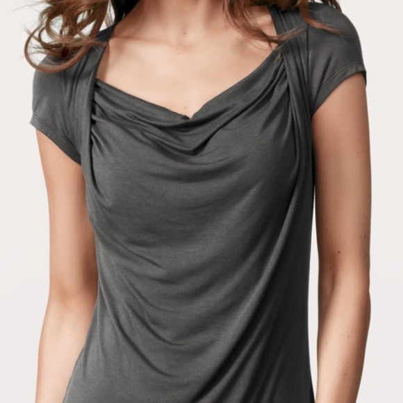 CAbi Tops - Cabi Small drape neck tee grey #887